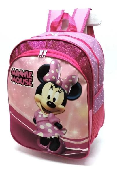 Imagem de Mochila Infantil Escolar Meninas Minnie Glitter Costas G F5