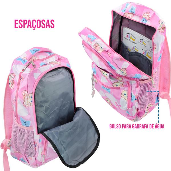 Imagem de Mochila Infantil Escolar Meninas Raposas Fashion Passeio