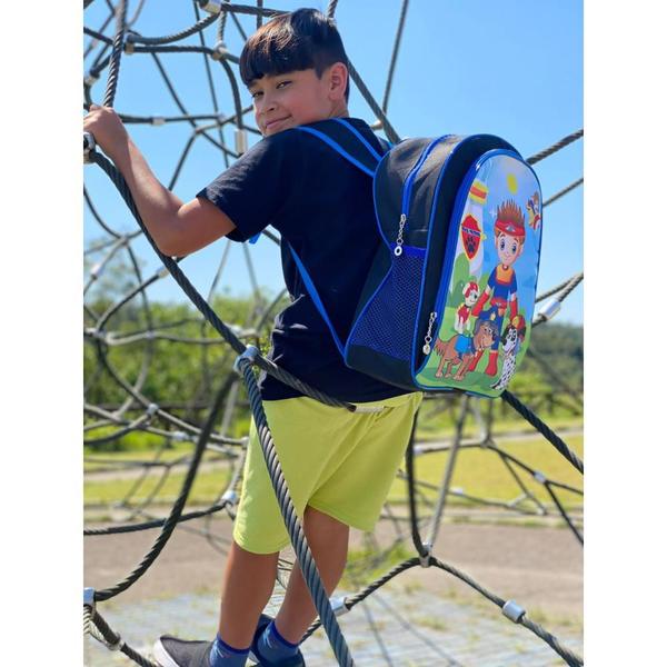 Imagem de Mochila Infantil Escolar Meninos Masculino Criança Bolsa + Estojo Grande + Lancheira Térmica 