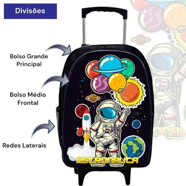 Imagem de Mochila Infantil Escolar Rodinha Menino + Estojo Box