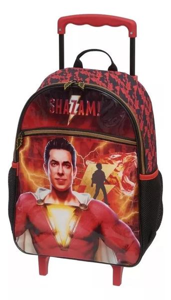 Imagem de Mochila Infantil Escolar Shazam Meninos Rodinhas G Lancheira