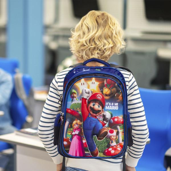 Imagem de Mochila Infantil Escolar Super Mario Alça Costas Reforçada