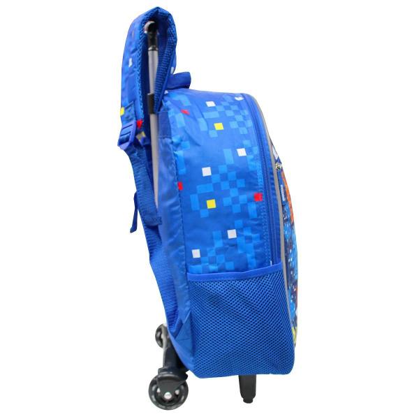 Imagem de Mochila Infantil + Estojo Simples De Rodinhas Sonic