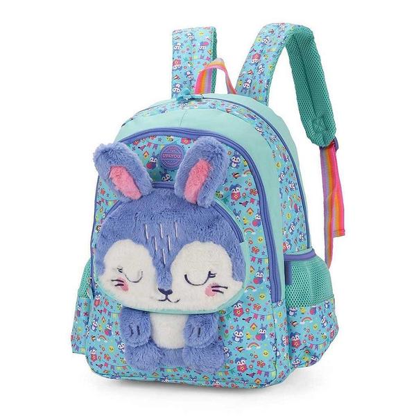 Imagem de Mochila Infantil Feminina Escolar Coelhinho Verde