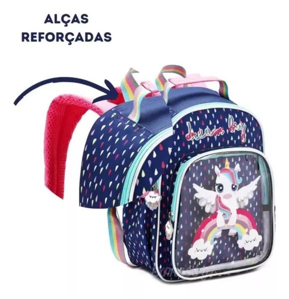 Imagem de Mochila Infantil Feminina Escolar Unicórnio Costas Grande