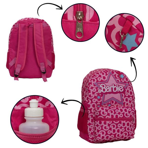 Imagem de Mochila Infantil Feminina Grande Barbie Costas Juvenil Rosa