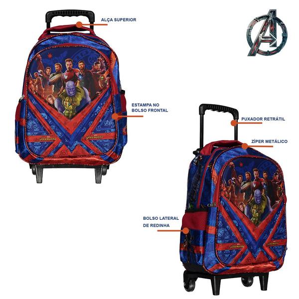 Imagem de Mochila Infantil Marvel Avengers Infinity War C Rodinhas