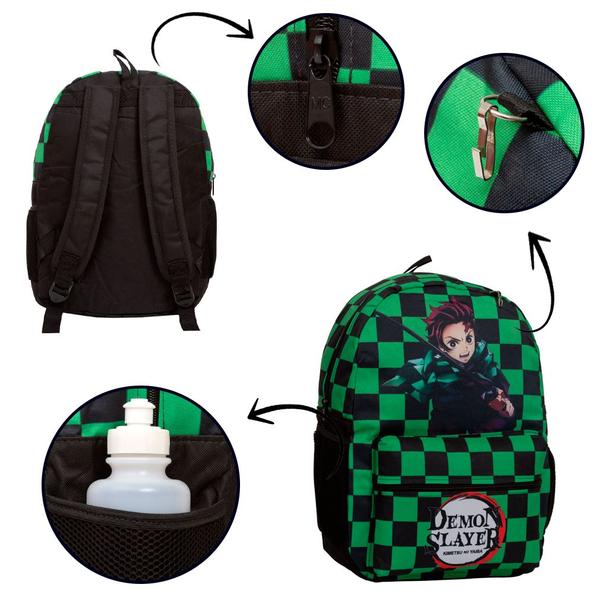 Imagem de Mochila Infantil Masculina Demon Slayer Juvenil Cor Verde