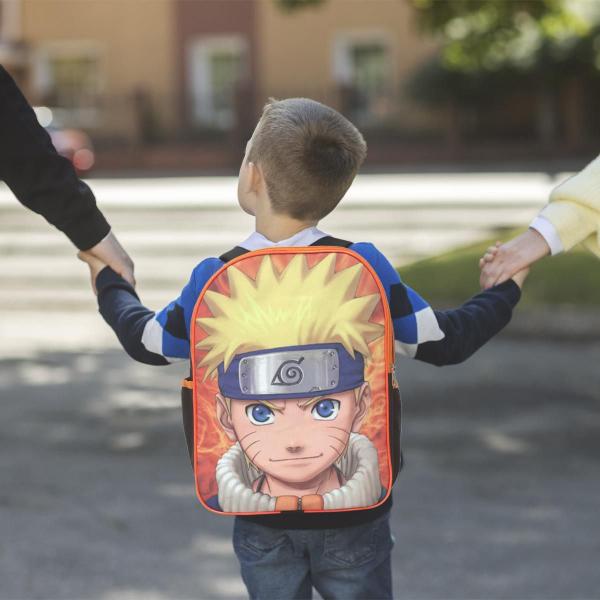 Imagem de Mochila Infantil Masculina Naruto Clássico Costa + Lancheira