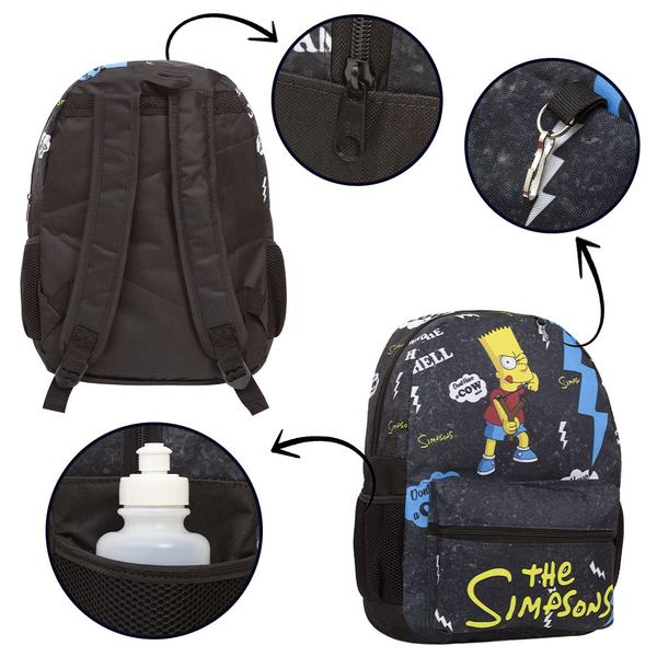 Imagem de Mochila Infantil Masculina Simpsons Bart Juvenil Cor Peta