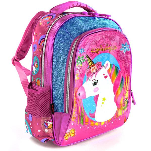 Imagem de Mochila Infantil Menina Escolar de Costas Unicórnio