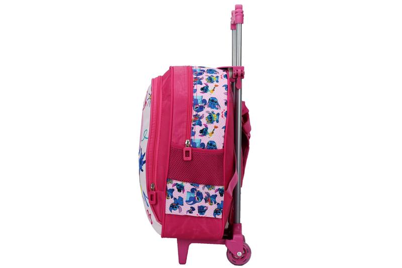 Imagem de Mochila Infantil Menina Escolar Lancheira e Estojo Rosa Lilo e Stitch