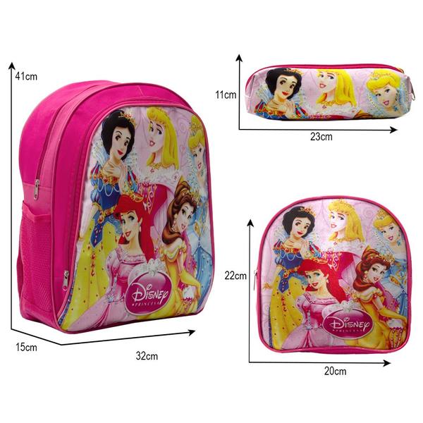 Imagem de Mochila Infantil Menina Princesas Disney Costas Lançamento