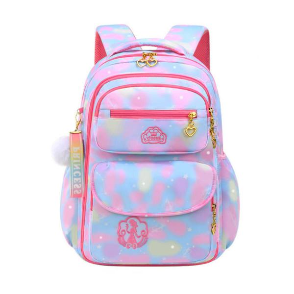 Imagem de Mochila Infantil Meninas Bolsa Escolar Moda Colorida Porta Lapis Espaço Notebook Garrafa