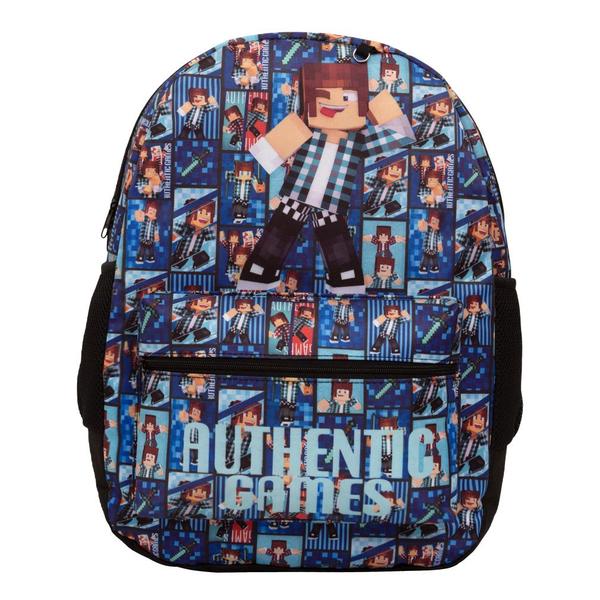 Imagem de Mochila Infantil Menino Authentic Games Juvenil Costas Tam G