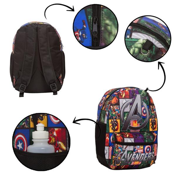 Imagem de Mochila Infantil Menino Avengers Heróis Costa Envio Imediato