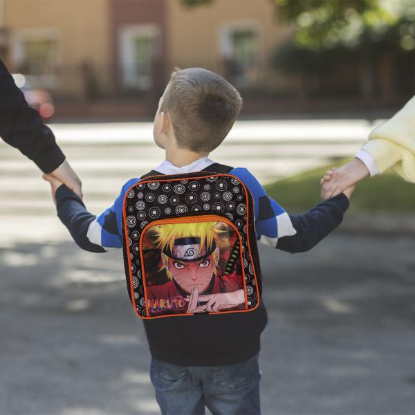 Imagem de Mochila Infantil Naruto Masculina Costas Reforçada Preta