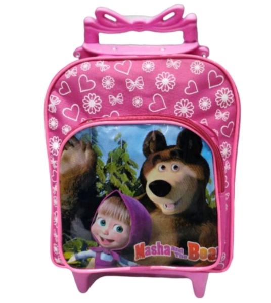 Imagem de Mochila infantil pequena com rodinha menina e menino pré escolar