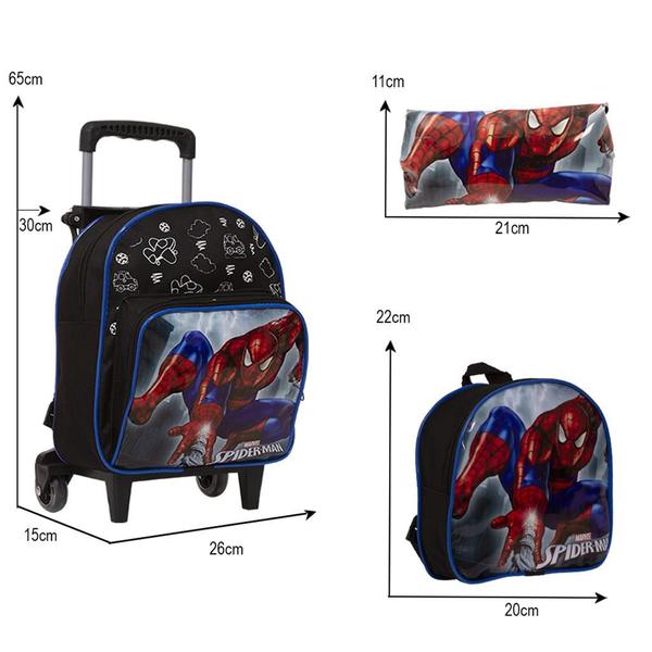 Imagem de Mochila Infantil Pequena Homem Aranha + Lancheira Passeio