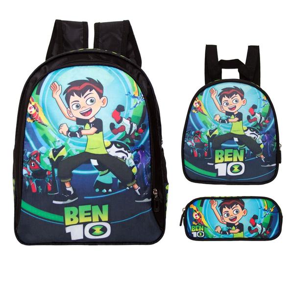 Imagem de Mochila Infantil Reforçada Menino Ben 10 Escolar de Costas