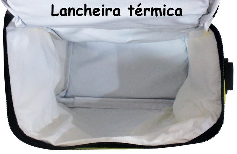 Imagem de Mochila Infantil Rodinha Dinossauro Menino Reforçada Impermeável Kit Lancheira Térmica + Estojo