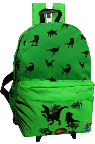 Imagem de Mochila Infantil Rodinha Dinossauro Menino Reforçada Impermeável Kit Lancheira Térmica + Estojo