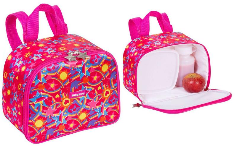 Imagem de Mochila Infantil Rodinha Menina Reforçada 3D Kit Lancheira Térmica Estojo Duplo Glitter Sestini