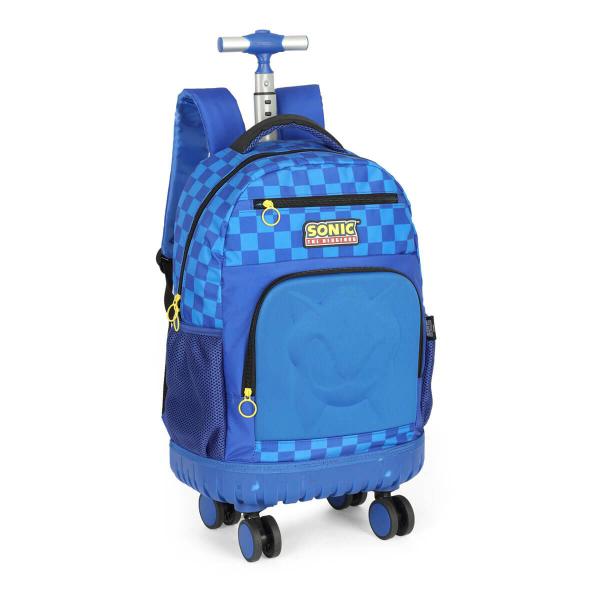 Imagem de Mochila Infantil Rodinha Sonic 360 Graus Azul