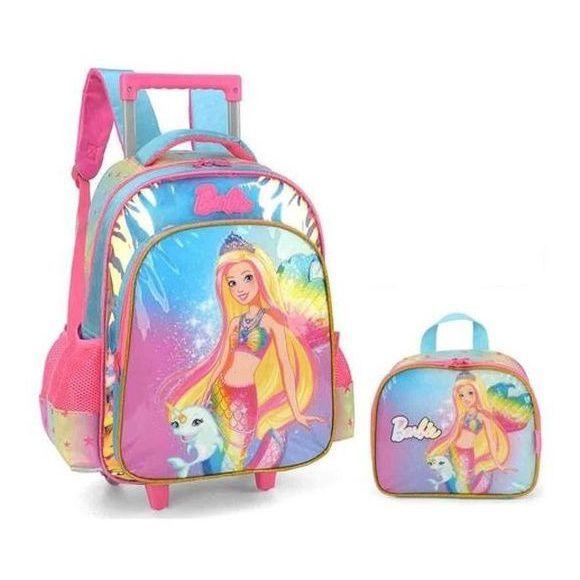 Imagem de Mochila Infantil Rodinhas Barbie Com Lancheira 2023 Escolar