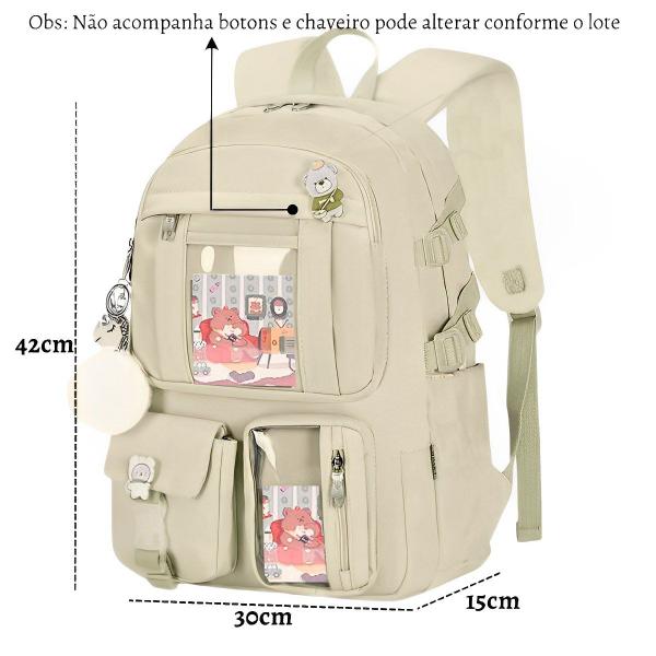 Imagem de Mochila Infantil Top Resistente C/ Bolso Anti Furto e Separadores Espaçosa Compacta Semi Resistente Á Águá Alto Padrão