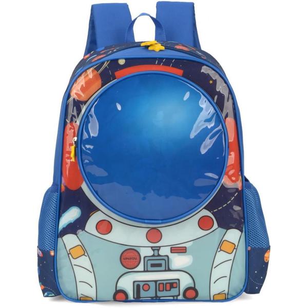 Imagem de Mochila Infantil UP4YOU Astronauta Grande Azul