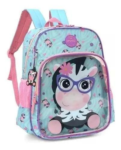 Imagem de Mochila Infantil Zebra Transparente Up4you Costas Grande