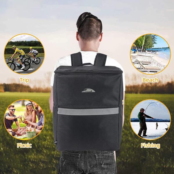 Imagem de Mochila isolada para entrega de alimentos Trail Maker Black