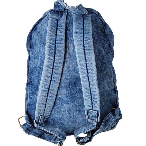 Imagem de Mochila jeans patches escolar juvenil tw101