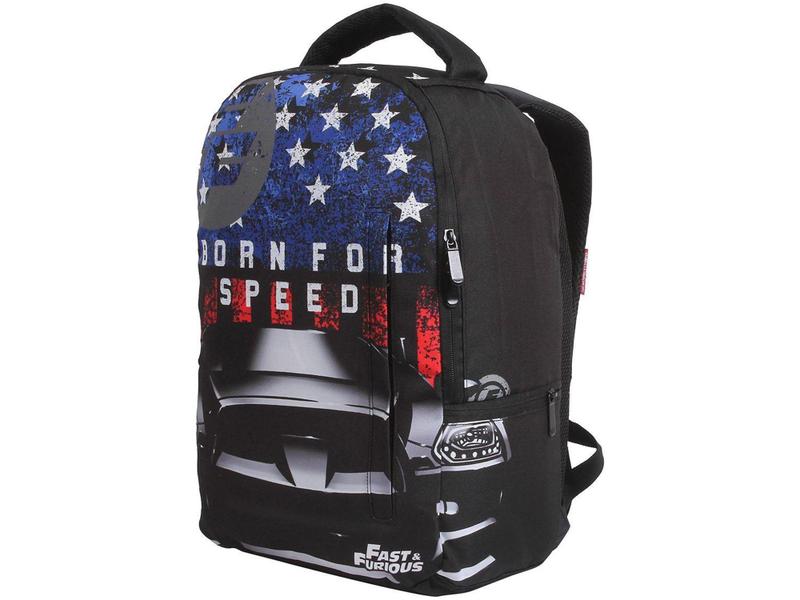 Imagem de Mochila Juvenil Escolar Masculina Tam. G DMW - Overprint Fast and Furious