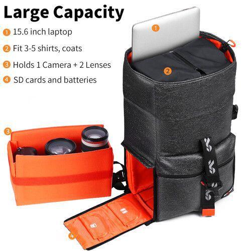 Mochila K&F Concept Para Câmera - KF13.096VI Imagem de Mochila K&F Concept Para Câmera - KF13.096VI