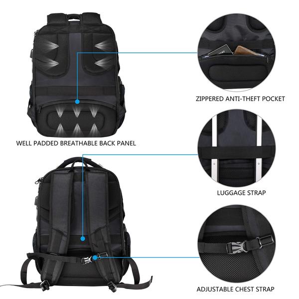 Imagem de Mochila KROSER TSA Friendly Travel Laptop 17,3", repelente à água