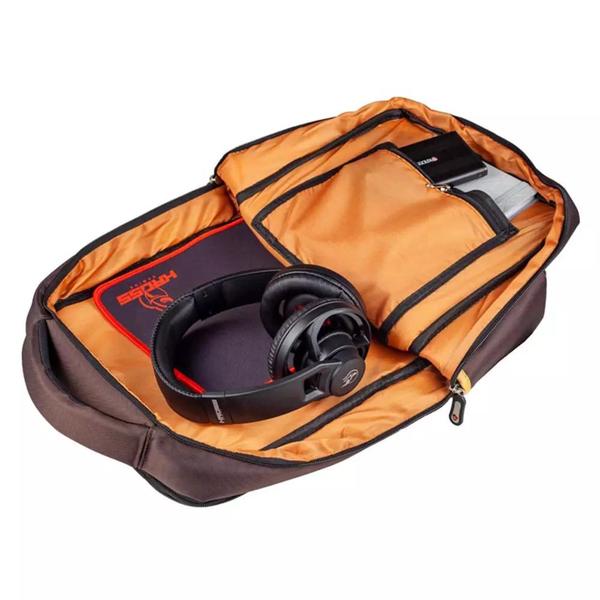 Imagem de Mochila Kross Elegance Comfort KE-BPM20 - Marrom - para Notebook 15.6”