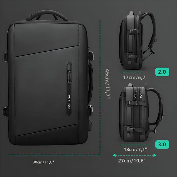 Imagem de Mochila Laptop Expansível 17" 40L - Business, Viagem e Voo Aprovado