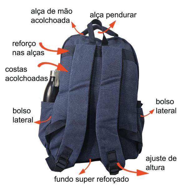 Imagem de Mochila Lona Notebook 17 6108 + Capa