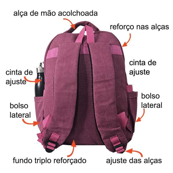 Imagem de Mochila Lona Notebook 17 6108 + Capa