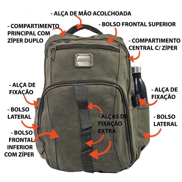 Imagem de Mochila Lona Notebook 17 6108 + Capa