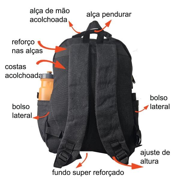 Imagem de Mochila Lona Notebook 17 6108 + Capa