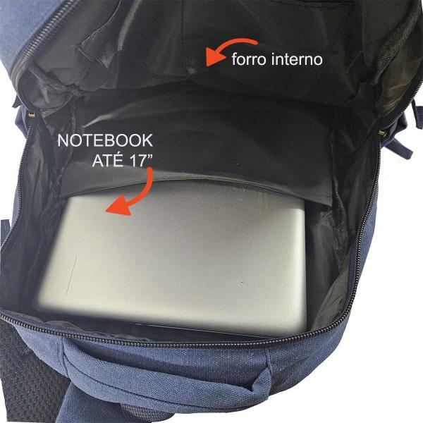 Imagem de Mochila Lona Notebook 17 6108 + Capa