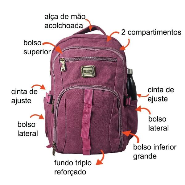 Imagem de Mochila Lona Notebook 17 6108 + Capa