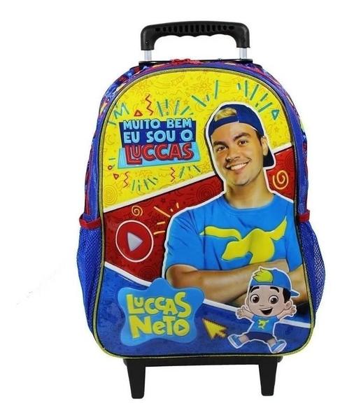 Imagem de Mochila Luccas Neto Rodinhas Infantil Escolar