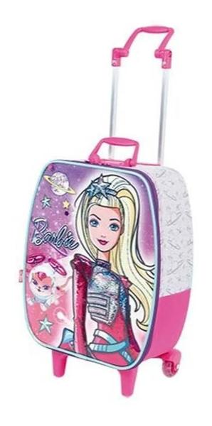 Imagem de Mochila Mala Malinha Barbie Aventura Nas Estrelas Escolar Infantil Tamanho Grande Com Rodinhas