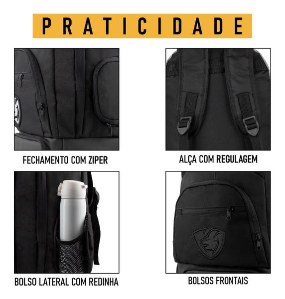 Imagem de Mochila Mala Térmica Fitness Lancheira Academia Treino Dieta Alimentar Marmita Escolar Grande