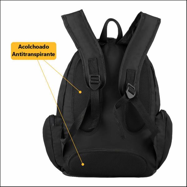 Imagem de Mochila Mala Viagem Camping Passeio Resistente Antifurto Escolar Livros Caderno Espaçosa Grande