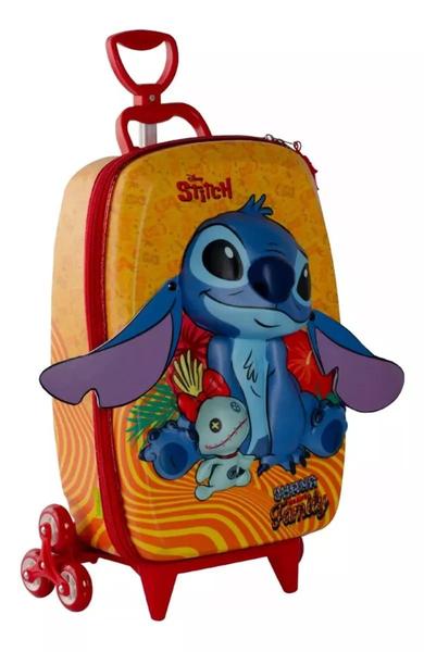 Imagem de Mochila Malinha Escolar Infantil Lilo Stitch 3d Tropical